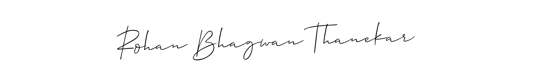 How to make Rohan Bhagwan Thanekar signature? Allison_Script is a professional autograph style. Create handwritten signature for Rohan Bhagwan Thanekar name. Rohan Bhagwan Thanekar signature style 2 images and pictures png