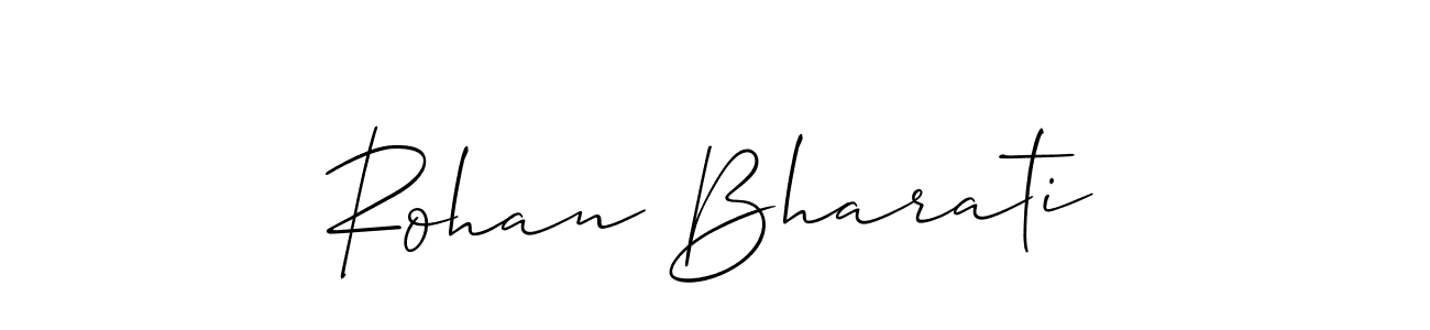 How to make Rohan Bharati name signature. Use Allison_Script style for creating short signs online. This is the latest handwritten sign. Rohan Bharati signature style 2 images and pictures png