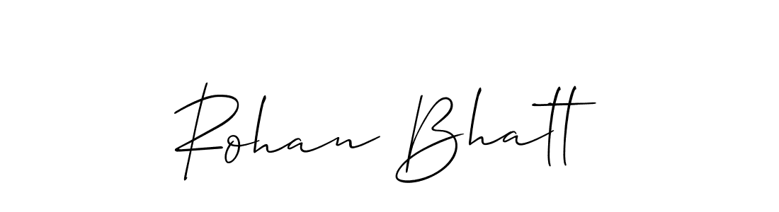 Use a signature maker to create a handwritten signature online. With this signature software, you can design (Allison_Script) your own signature for name Rohan Bhatt. Rohan Bhatt signature style 2 images and pictures png