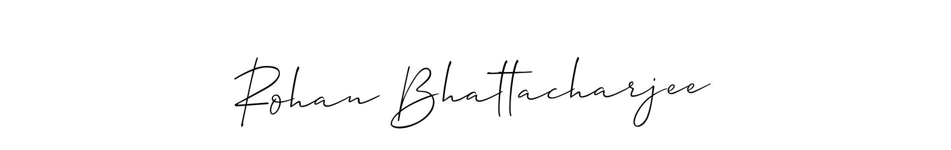 It looks lik you need a new signature style for name Rohan Bhattacharjee. Design unique handwritten (Allison_Script) signature with our free signature maker in just a few clicks. Rohan Bhattacharjee signature style 2 images and pictures png