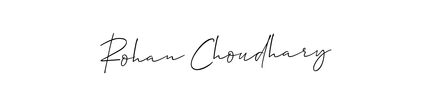 Make a beautiful signature design for name Rohan Choudhary. With this signature (Allison_Script) style, you can create a handwritten signature for free. Rohan Choudhary signature style 2 images and pictures png