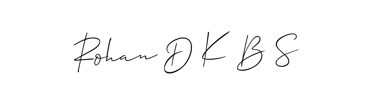 How to make Rohan D K B S signature? Allison_Script is a professional autograph style. Create handwritten signature for Rohan D K B S name. Rohan D K B S signature style 2 images and pictures png