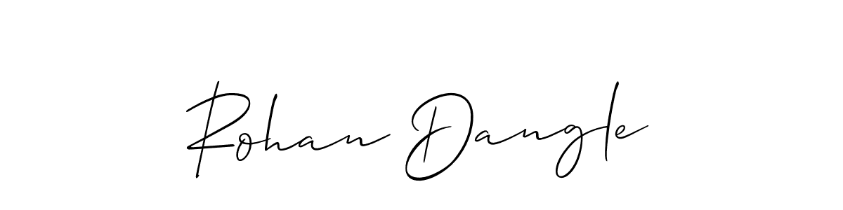 Make a beautiful signature design for name Rohan Dangle. With this signature (Allison_Script) style, you can create a handwritten signature for free. Rohan Dangle signature style 2 images and pictures png