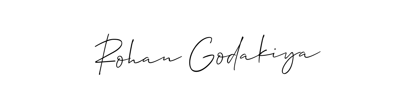 Similarly Allison_Script is the best handwritten signature design. Signature creator online .You can use it as an online autograph creator for name Rohan Godakiya. Rohan Godakiya signature style 2 images and pictures png