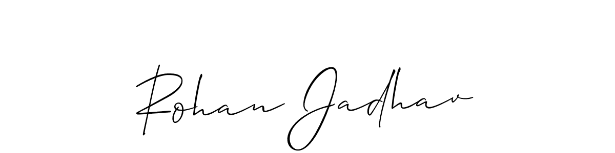 Create a beautiful signature design for name Rohan Jadhav. With this signature (Allison_Script) fonts, you can make a handwritten signature for free. Rohan Jadhav signature style 2 images and pictures png