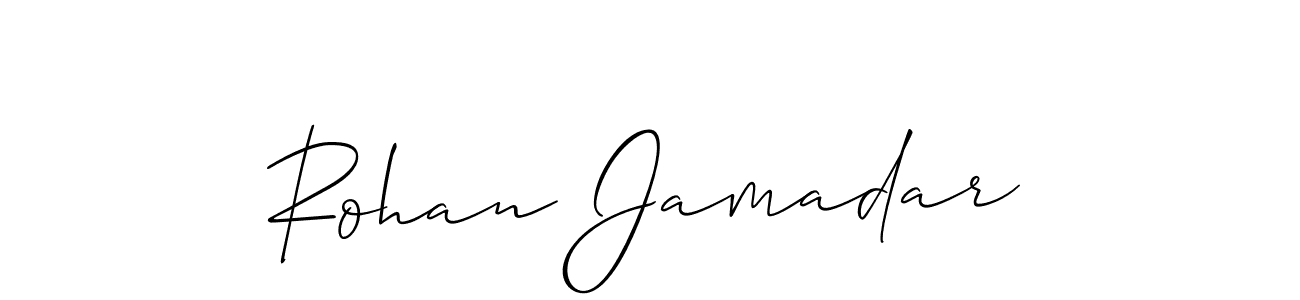 Make a beautiful signature design for name Rohan Jamadar. With this signature (Allison_Script) style, you can create a handwritten signature for free. Rohan Jamadar signature style 2 images and pictures png