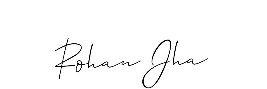 Make a beautiful signature design for name Rohan Jha. With this signature (Allison_Script) style, you can create a handwritten signature for free. Rohan Jha signature style 2 images and pictures png