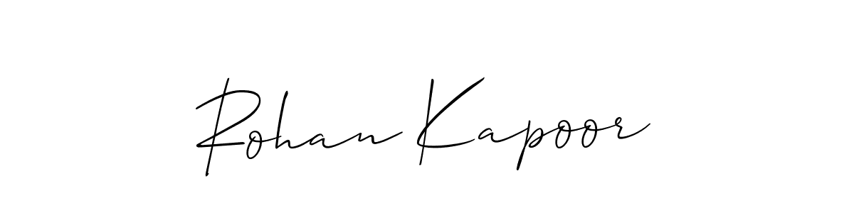 Create a beautiful signature design for name Rohan Kapoor. With this signature (Allison_Script) fonts, you can make a handwritten signature for free. Rohan Kapoor signature style 2 images and pictures png