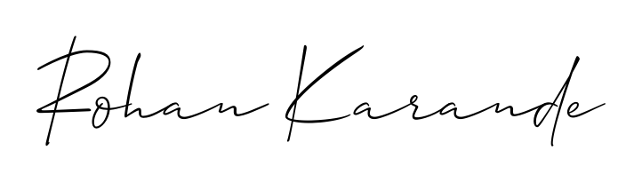 How to make Rohan Karande name signature. Use Allison_Script style for creating short signs online. This is the latest handwritten sign. Rohan Karande signature style 2 images and pictures png