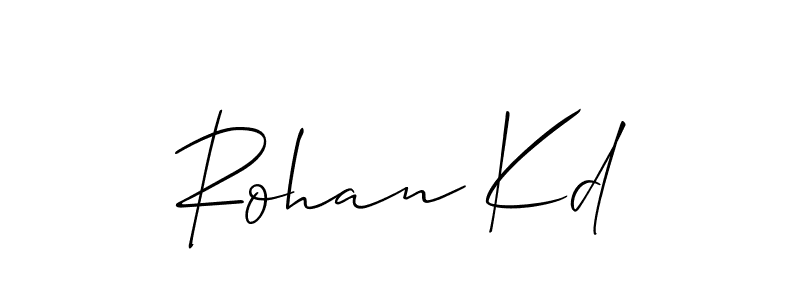 The best way (Allison_Script) to make a short signature is to pick only two or three words in your name. The name Rohan Kd include a total of six letters. For converting this name. Rohan Kd signature style 2 images and pictures png