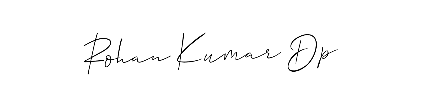 Use a signature maker to create a handwritten signature online. With this signature software, you can design (Allison_Script) your own signature for name Rohan Kumar Dp. Rohan Kumar Dp signature style 2 images and pictures png