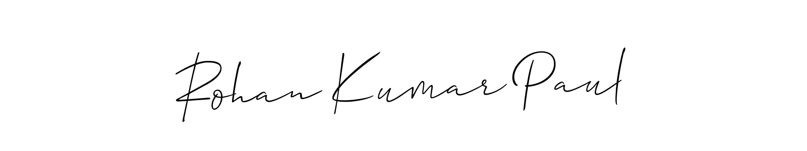 Make a beautiful signature design for name Rohan Kumar Paul. With this signature (Allison_Script) style, you can create a handwritten signature for free. Rohan Kumar Paul signature style 2 images and pictures png