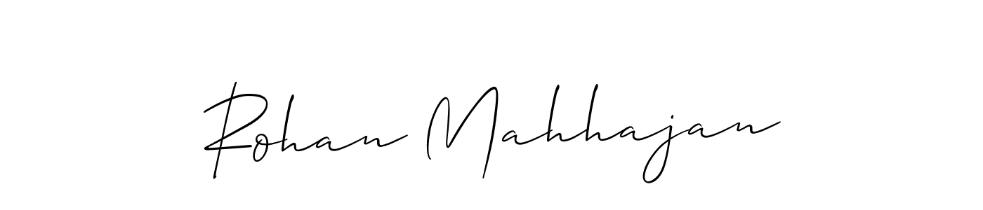 Allison_Script is a professional signature style that is perfect for those who want to add a touch of class to their signature. It is also a great choice for those who want to make their signature more unique. Get Rohan Mahhajan name to fancy signature for free. Rohan Mahhajan signature style 2 images and pictures png