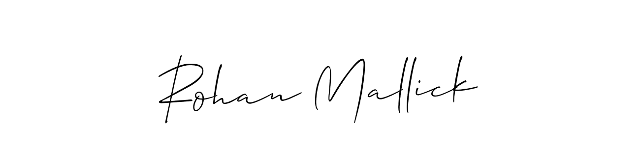 Make a short Rohan Mallick signature style. Manage your documents anywhere anytime using Allison_Script. Create and add eSignatures, submit forms, share and send files easily. Rohan Mallick signature style 2 images and pictures png