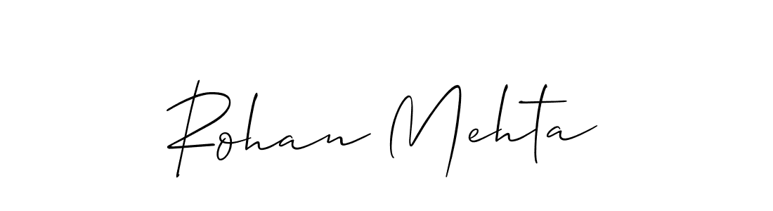 Allison_Script is a professional signature style that is perfect for those who want to add a touch of class to their signature. It is also a great choice for those who want to make their signature more unique. Get Rohan Mehta name to fancy signature for free. Rohan Mehta signature style 2 images and pictures png