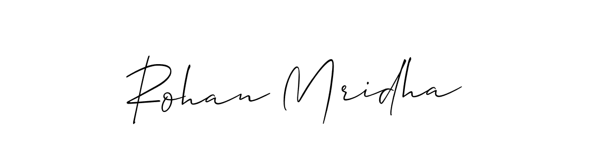 Make a short Rohan Mridha signature style. Manage your documents anywhere anytime using Allison_Script. Create and add eSignatures, submit forms, share and send files easily. Rohan Mridha signature style 2 images and pictures png