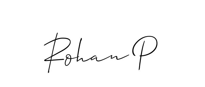 Make a short Rohan P signature style. Manage your documents anywhere anytime using Allison_Script. Create and add eSignatures, submit forms, share and send files easily. Rohan P signature style 2 images and pictures png