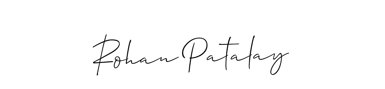 This is the best signature style for the Rohan Patalay name. Also you like these signature font (Allison_Script). Mix name signature. Rohan Patalay signature style 2 images and pictures png