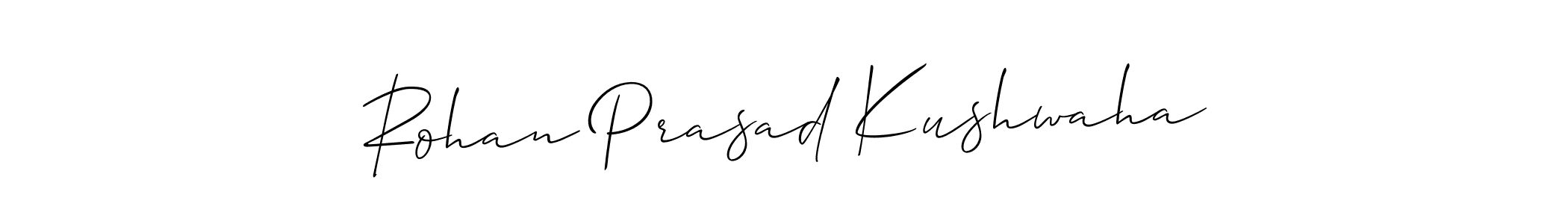 Also You can easily find your signature by using the search form. We will create Rohan Prasad Kushwaha name handwritten signature images for you free of cost using Allison_Script sign style. Rohan Prasad Kushwaha signature style 2 images and pictures png