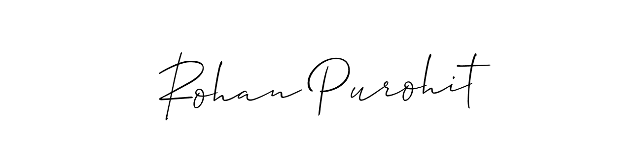 How to make Rohan Purohit signature? Allison_Script is a professional autograph style. Create handwritten signature for Rohan Purohit name. Rohan Purohit signature style 2 images and pictures png