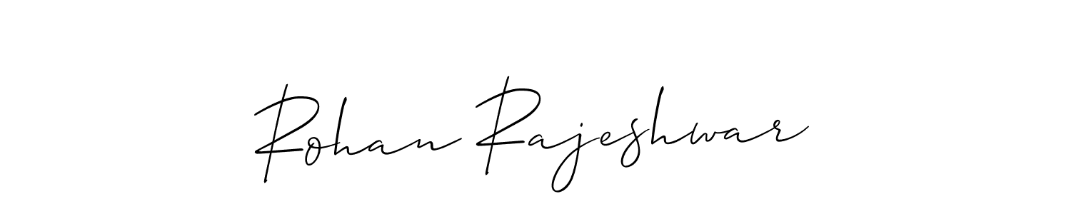 Use a signature maker to create a handwritten signature online. With this signature software, you can design (Allison_Script) your own signature for name Rohan Rajeshwar. Rohan Rajeshwar signature style 2 images and pictures png