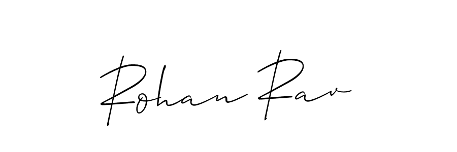 Also we have Rohan Rav name is the best signature style. Create professional handwritten signature collection using Allison_Script autograph style. Rohan Rav signature style 2 images and pictures png