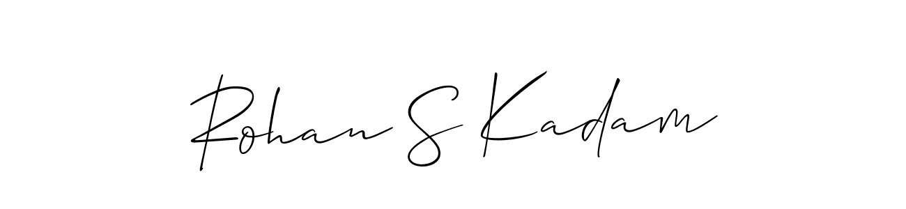 Design your own signature with our free online signature maker. With this signature software, you can create a handwritten (Allison_Script) signature for name Rohan S Kadam. Rohan S Kadam signature style 2 images and pictures png