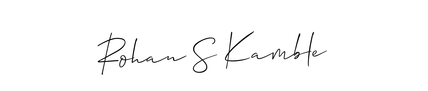 How to Draw Rohan S Kamble signature style? Allison_Script is a latest design signature styles for name Rohan S Kamble. Rohan S Kamble signature style 2 images and pictures png