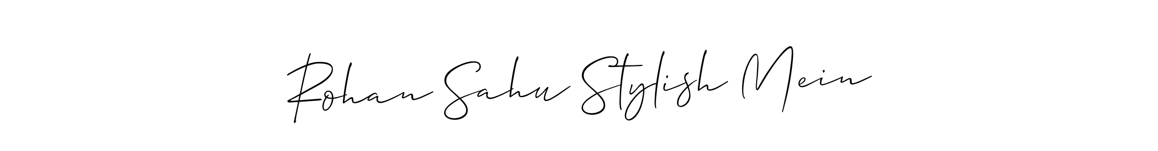 Create a beautiful signature design for name Rohan Sahu Stylish Mein. With this signature (Allison_Script) fonts, you can make a handwritten signature for free. Rohan Sahu Stylish Mein signature style 2 images and pictures png