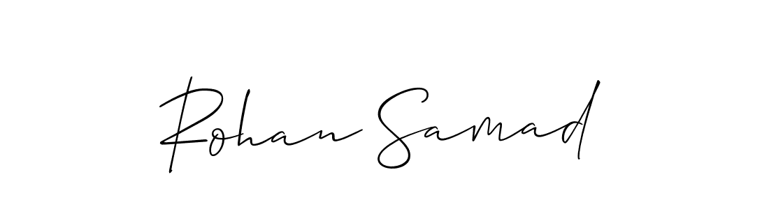Also You can easily find your signature by using the search form. We will create Rohan Samad name handwritten signature images for you free of cost using Allison_Script sign style. Rohan Samad signature style 2 images and pictures png