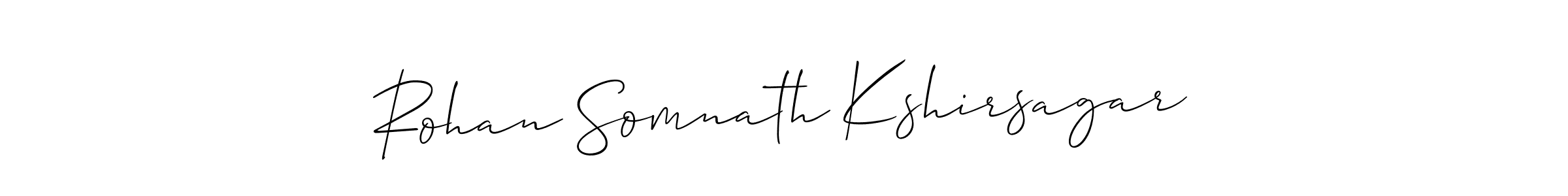 Design your own signature with our free online signature maker. With this signature software, you can create a handwritten (Allison_Script) signature for name Rohan Somnath Kshirsagar. Rohan Somnath Kshirsagar signature style 2 images and pictures png