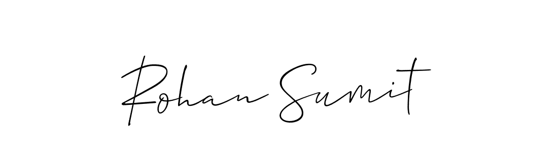 Create a beautiful signature design for name Rohan Sumit. With this signature (Allison_Script) fonts, you can make a handwritten signature for free. Rohan Sumit signature style 2 images and pictures png