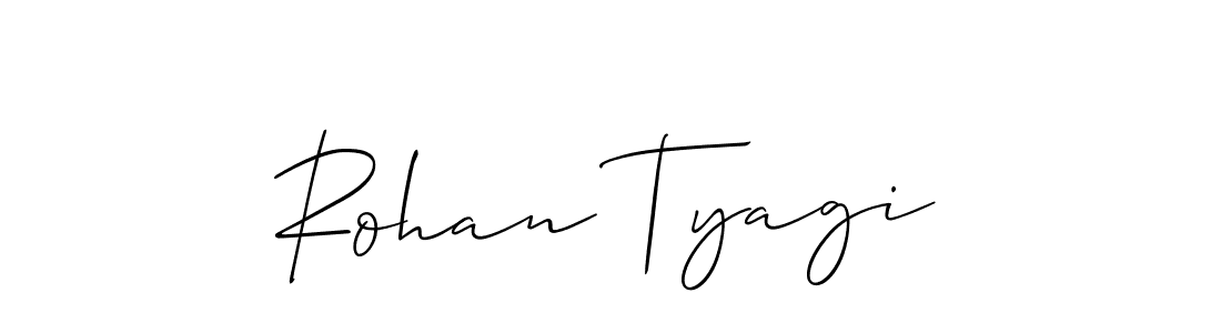 How to make Rohan Tyagi signature? Allison_Script is a professional autograph style. Create handwritten signature for Rohan Tyagi name. Rohan Tyagi signature style 2 images and pictures png