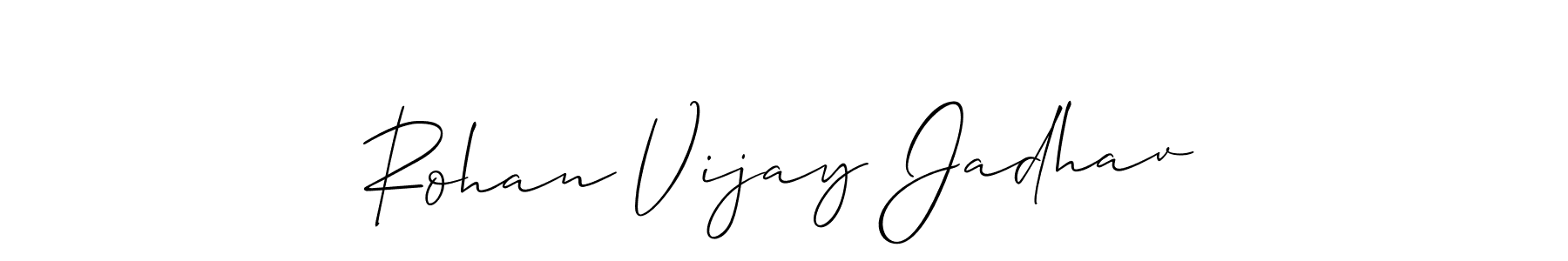 You should practise on your own different ways (Allison_Script) to write your name (Rohan Vijay Jadhav) in signature. don't let someone else do it for you. Rohan Vijay Jadhav signature style 2 images and pictures png