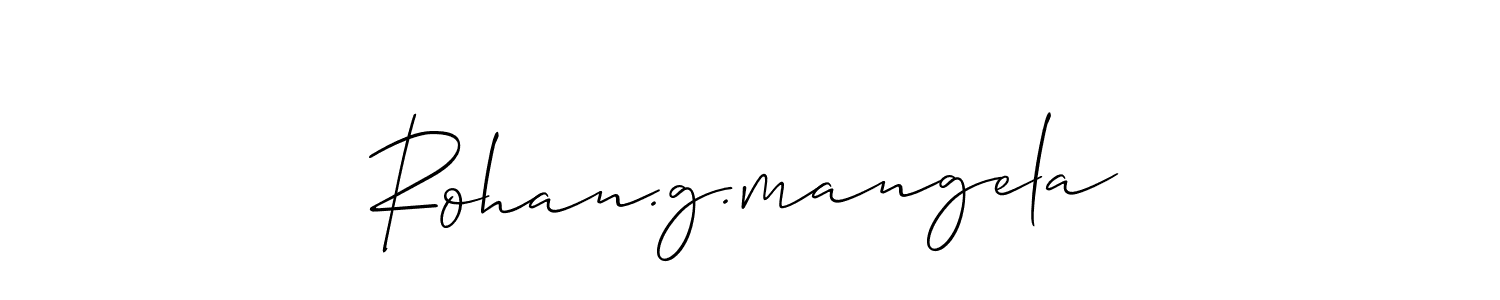 You can use this online signature creator to create a handwritten signature for the name Rohan.g.mangela. This is the best online autograph maker. Rohan.g.mangela signature style 2 images and pictures png