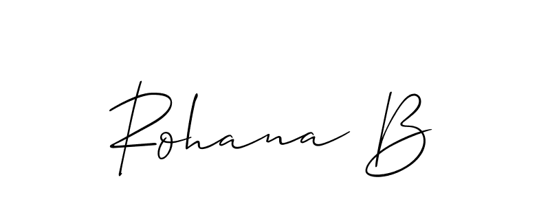 Create a beautiful signature design for name Rohana B. With this signature (Allison_Script) fonts, you can make a handwritten signature for free. Rohana B signature style 2 images and pictures png