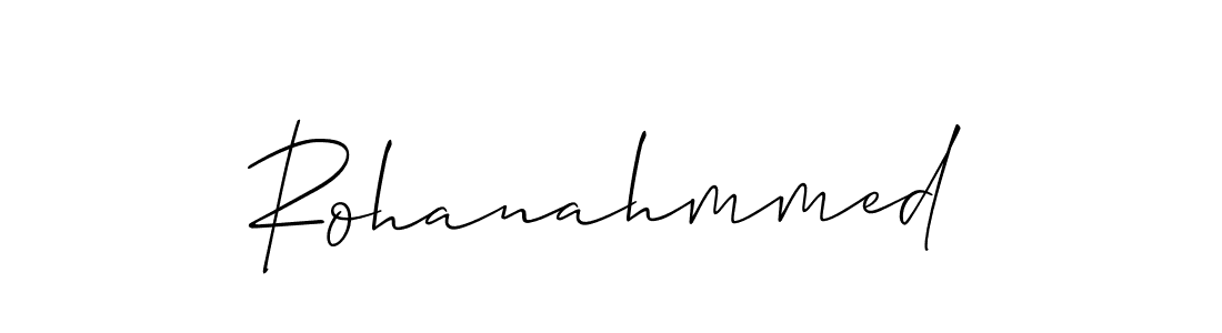 The best way (Allison_Script) to make a short signature is to pick only two or three words in your name. The name Rohanahmmed include a total of six letters. For converting this name. Rohanahmmed signature style 2 images and pictures png