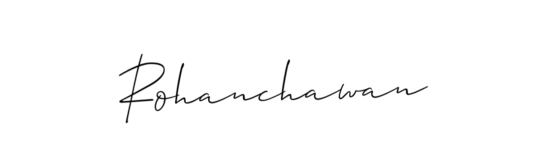 Design your own signature with our free online signature maker. With this signature software, you can create a handwritten (Allison_Script) signature for name Rohanchawan. Rohanchawan signature style 2 images and pictures png