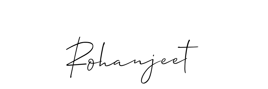 How to make Rohanjeet name signature. Use Allison_Script style for creating short signs online. This is the latest handwritten sign. Rohanjeet signature style 2 images and pictures png