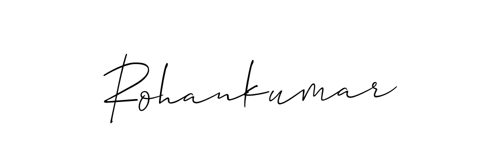 Design your own signature with our free online signature maker. With this signature software, you can create a handwritten (Allison_Script) signature for name Rohankumar. Rohankumar signature style 2 images and pictures png