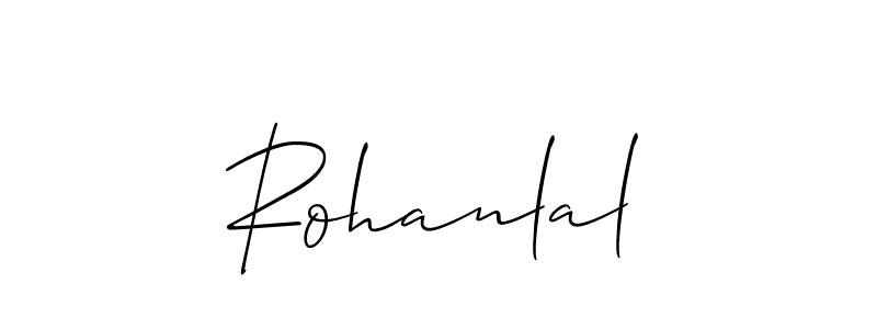 The best way (Allison_Script) to make a short signature is to pick only two or three words in your name. The name Rohanlal include a total of six letters. For converting this name. Rohanlal signature style 2 images and pictures png