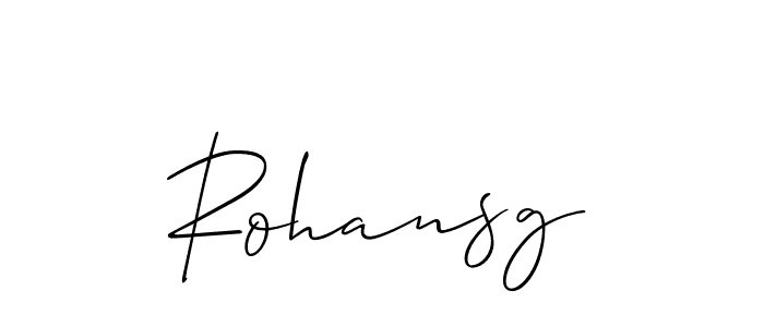 Design your own signature with our free online signature maker. With this signature software, you can create a handwritten (Allison_Script) signature for name Rohansg. Rohansg signature style 2 images and pictures png