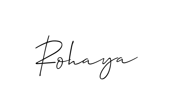 Design your own signature with our free online signature maker. With this signature software, you can create a handwritten (Allison_Script) signature for name Rohaya. Rohaya signature style 2 images and pictures png