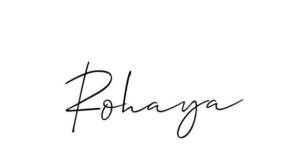 Design your own signature with our free online signature maker. With this signature software, you can create a handwritten (Allison_Script) signature for name Rohaya. Rohaya signature style 2 images and pictures png