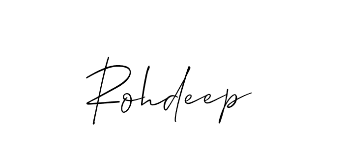 Design your own signature with our free online signature maker. With this signature software, you can create a handwritten (Allison_Script) signature for name Rohdeep. Rohdeep signature style 2 images and pictures png