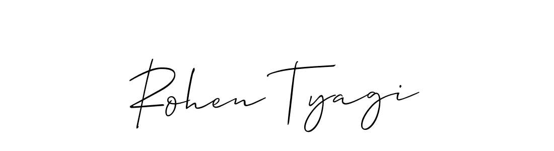 Rohen Tyagi stylish signature style. Best Handwritten Sign (Allison_Script) for my name. Handwritten Signature Collection Ideas for my name Rohen Tyagi. Rohen Tyagi signature style 2 images and pictures png