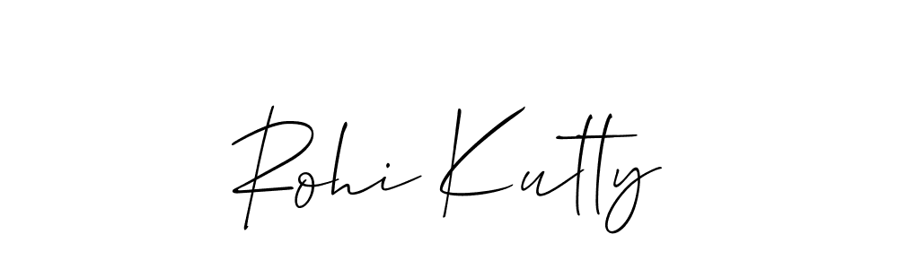 Similarly Allison_Script is the best handwritten signature design. Signature creator online .You can use it as an online autograph creator for name Rohi Kutty. Rohi Kutty signature style 2 images and pictures png