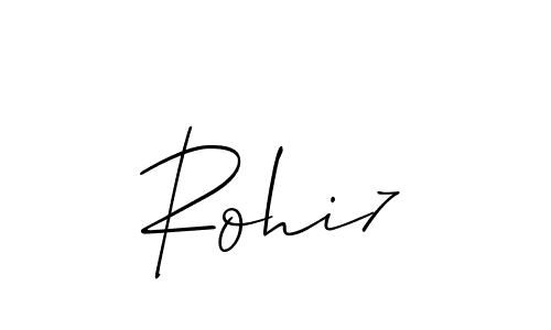 Allison_Script is a professional signature style that is perfect for those who want to add a touch of class to their signature. It is also a great choice for those who want to make their signature more unique. Get Rohi7 name to fancy signature for free. Rohi7 signature style 2 images and pictures png