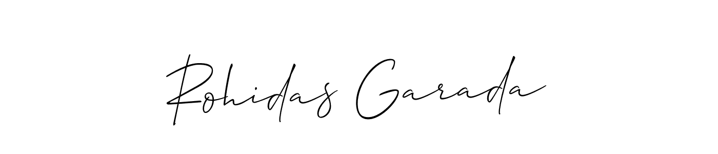 Make a short Rohidas Garada signature style. Manage your documents anywhere anytime using Allison_Script. Create and add eSignatures, submit forms, share and send files easily. Rohidas Garada signature style 2 images and pictures png