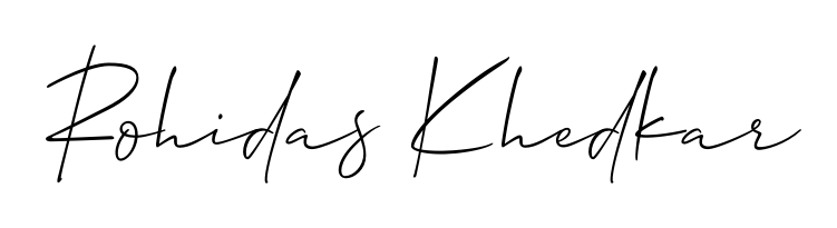 The Allison_Script lettering style adds unique flourish to name Rohidas Khedkar. Stand out with a custom digital autograph made in seconds. Rohidas Khedkar signature style 2 images and pictures png